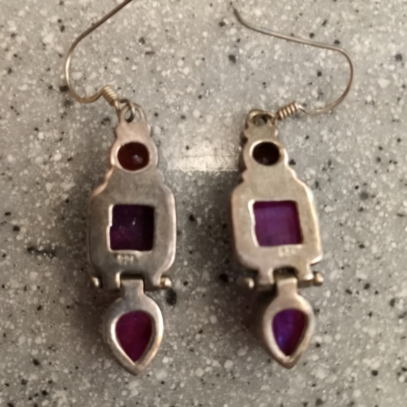 Pink Moonstone Drop Earrings- Hand Crafted - Picture 3 of 3